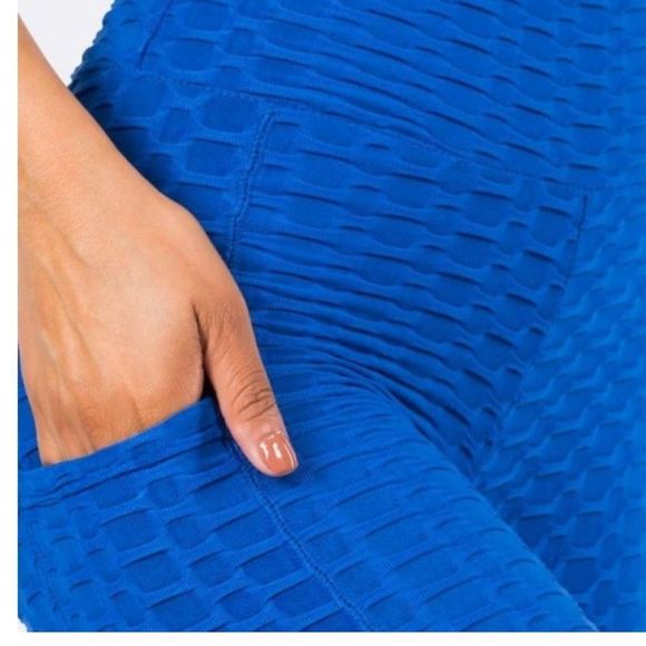 BRAZILIAN Body Sculpting Leggings - Royal Blue - Picture 2 of 9